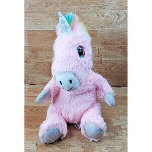 Spark Create Imagine Pink Rainbow Silver Unicorn 13" Plush Stuffed Animal Toy
